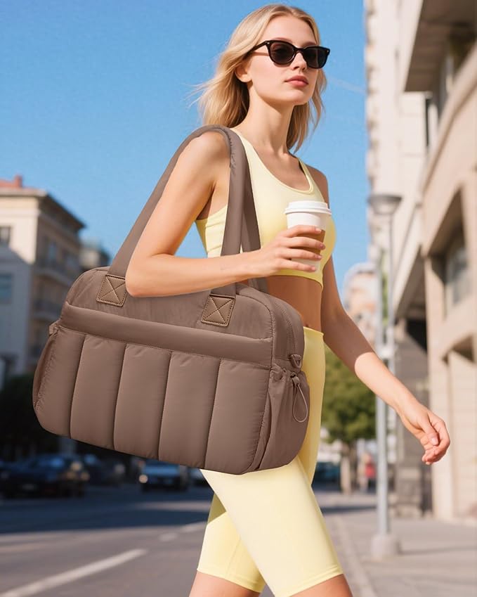 oscaurt Gym Bag for Women Lightweight Duffle Bag for Travel with Toiletry Pouch Water Resistant Carry On Weekender Overnight Duffel
