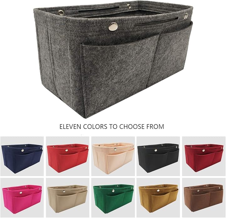 LEXSION Felt Purse Organizer Insert - Multi Pocket Bag in Bag Organizer Shaper