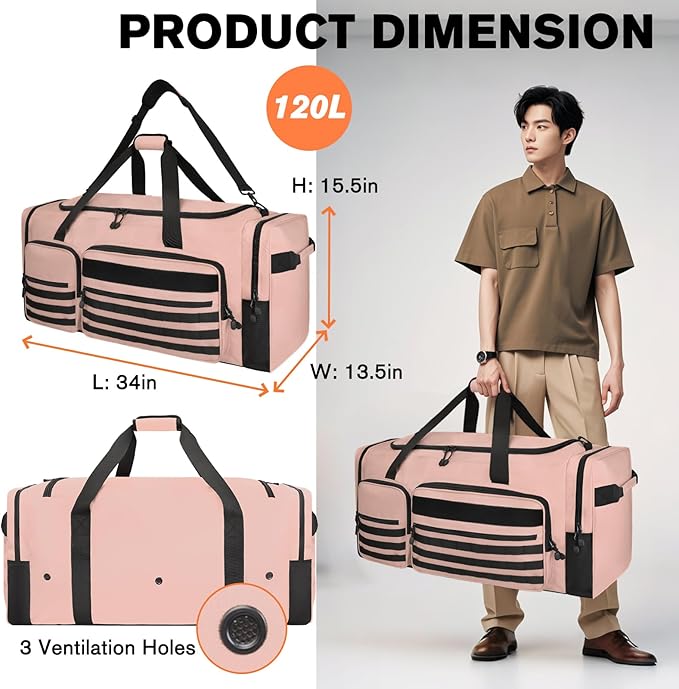 Goloni 130L Heavy Duty Large Duffle Equipment Bag,Catchers Gear Bag with Shoe Compartment,Baseball Duffle Bag