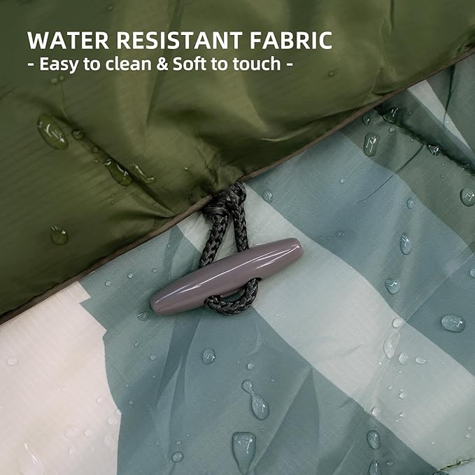 Camping Blanket Puffy - Outdoor Stadium Blanket Wearable, Lightweight, Packable, Machine Washable Camping Quilt for Traveling, Picnic, Beach, Party 78"x 56" (Bamboo Green)