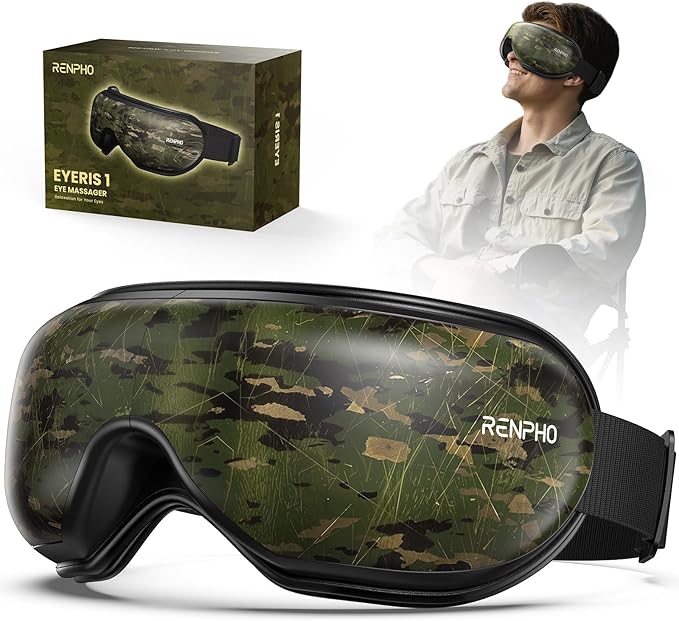 RENPHO Eye Massager with Heat, Mothers Day Birthday Gifts for Mom Women Men Her, Eye Mask for Migraine,Sleep Mask for Dry Eyes Relax, Reduce Strain for Men Dad Eyeris 1