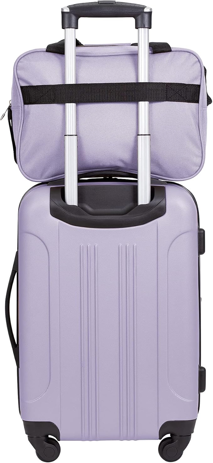 Travelers Club Midtown Hardside 4-Piece Luggage Travel Set, Lilac