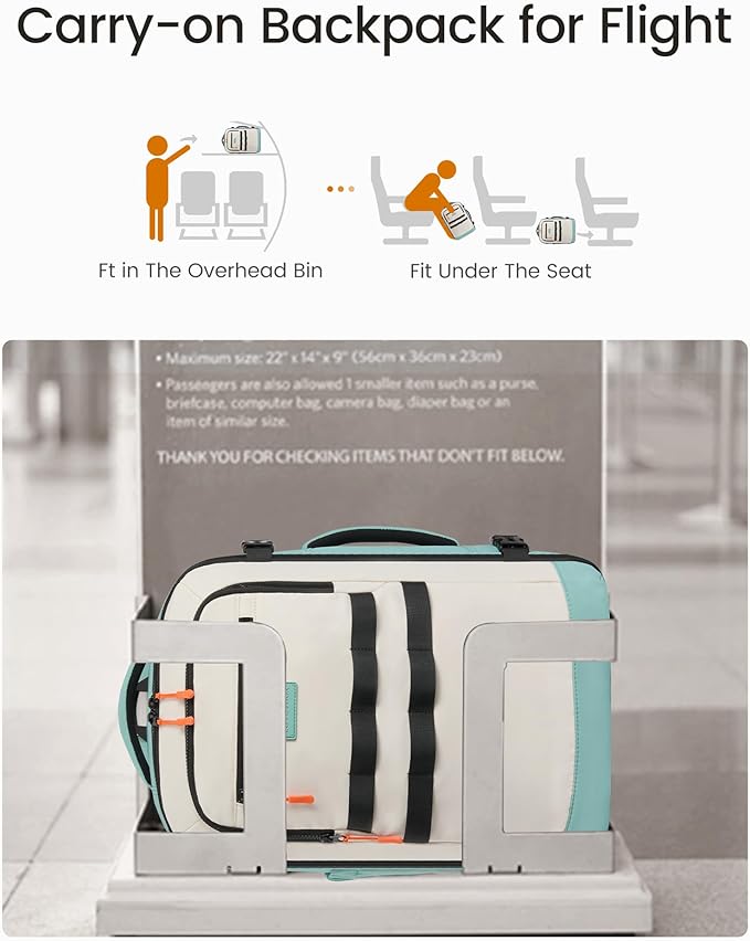 LOVEVOOK 40L Travel Backpack for Women & Men, TSA Approved Carry On Backpack with 3 Packing Cubes, Waterproof Personal Item Bag Fits 17" Laptop, Weekender Essentials Overnight Backpack for Trip