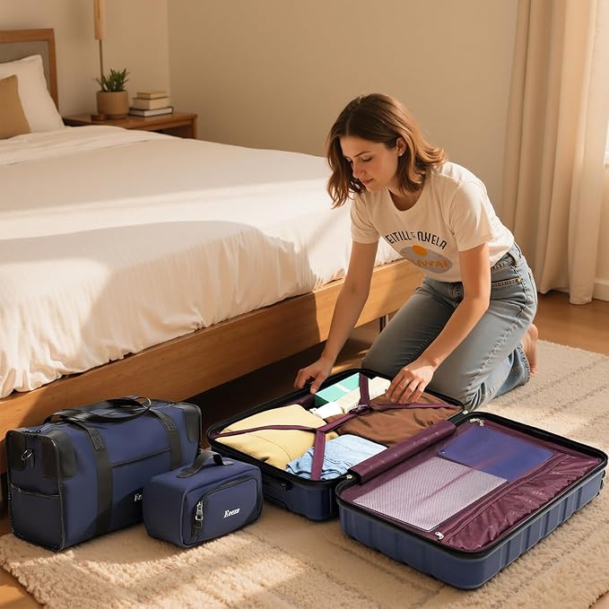 Luggage Sets 5 Piece,Suitcases with Wheels, Hard Case Luggage with Detachable Spinner Wheels,Carry On Luggage Set (5 Piece Sets (20"/24"/28"/DB/TB))