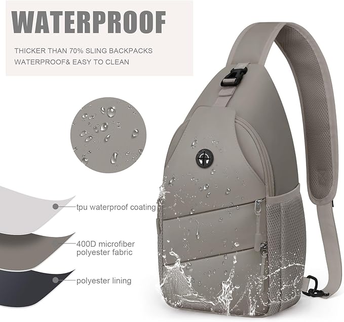 Crossbody Bags for Women Men Trendy Sling Bag Backpack Casual Chest Bag with Convertible Shoulder Strap