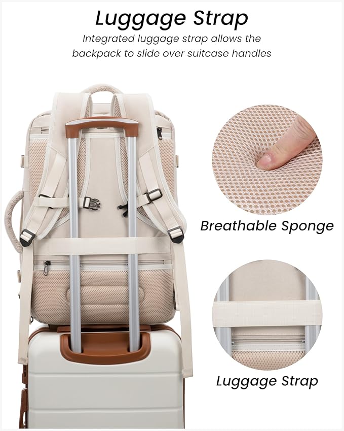 Carry On Luggage 22x14x9 Airline Approved with Spinner Wheels, Expandable Hardside Suitcase, White