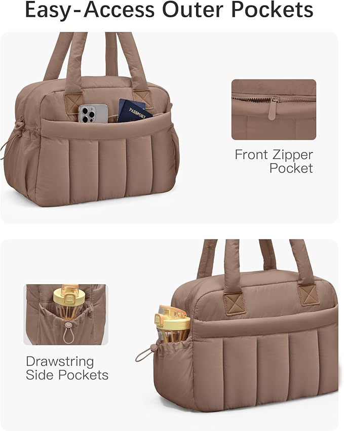 oscaurt Gym Bag for Women Lightweight Duffle Bag for Travel with Toiletry Pouch Water Resistant Carry On Weekender Overnight Duffel