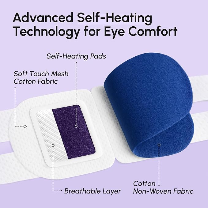 MAREE Heated Eye Masks for Dry Eyes – Steam Eye Mask Disposable – Lavender Self Heating Eye Mask for Puffy Eye – Facial Steamer Alternative for Relaxation – Warm Compress for Eyes – Spa Gift for Women