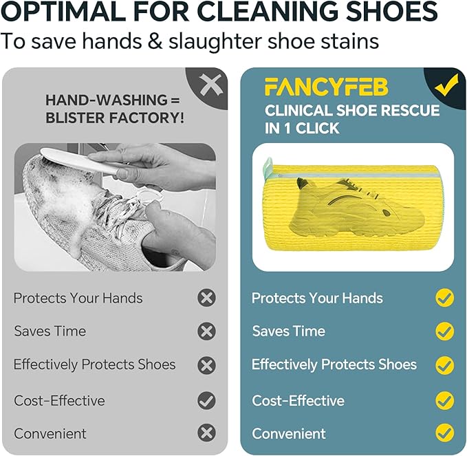 Shoe Washing Machine Bag: 2 Pack Reusable Shoes Cleaning Bags, Heavy Duty Shoe Laundry Bag for Washer & Dryer, 360° Deep Clean for Sneakers Tennis Shoes