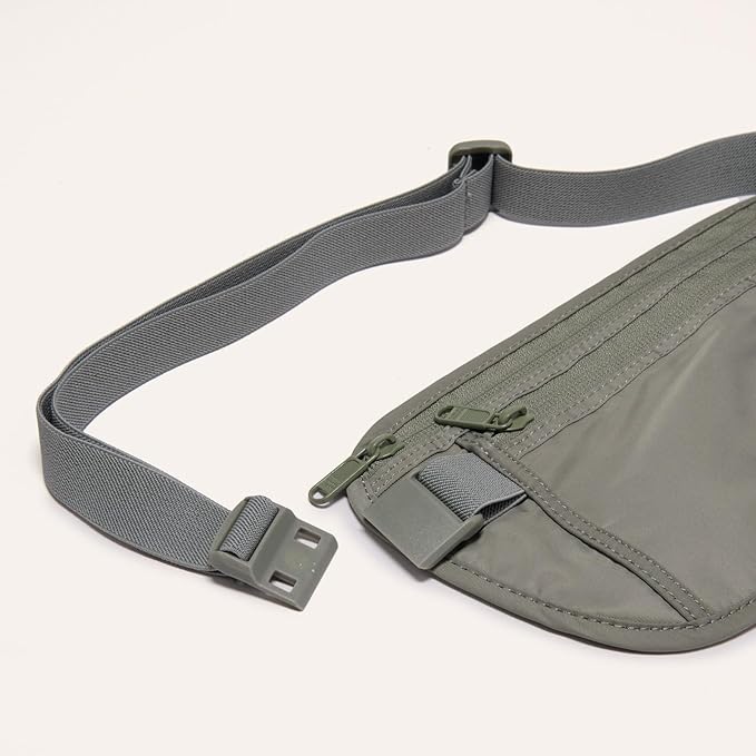Pander RFID Blocking Travel Money Belt – Hidden Waist Pouch for Passport, Cash, Cards, Slim Belt Bag for Men and Women,