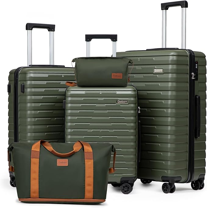 Luggage Sets 5 Piece Suitcases with Wheels, Suitcase Set ABS Hard Case Luggage with Spinner Wheels Durable Travel Luggage