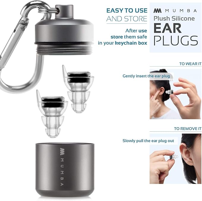 High Fidelity Concert Earplugs, Reusable Musicians Ear Plugs, 24dB Advanced Filter Technology Ear Protection