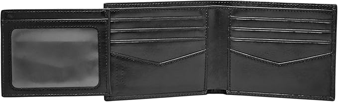 Fossil Men's Hayes Leather Bifold Wallet with Flip ID Window