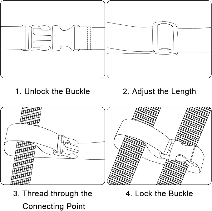 Wisdompro 2 Pcs Add a Bag Luggage Strap, Heavy Duty Adjustable Suitcase Belt Travel Attachment Travel Accessories for Connecting Your Luggage - Purple, 31 Inch