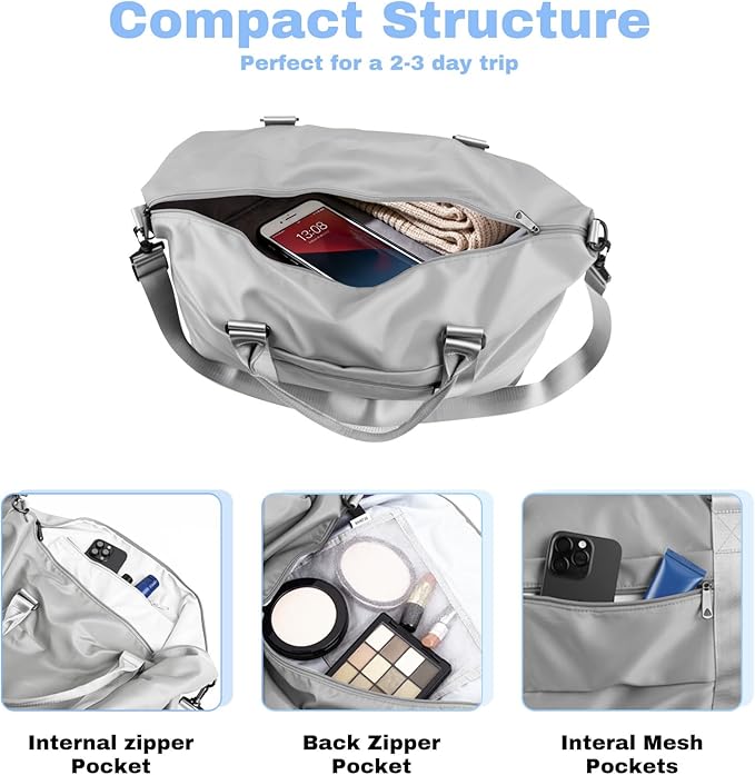 Weekender Duffel Bags for Women， Travel Totes Bag for Airplane Essentials, Overnight Bags for Women with Trolley Sleeve, Large Carry On Hospital Bag for Labor and Delivery, Sport, Gym