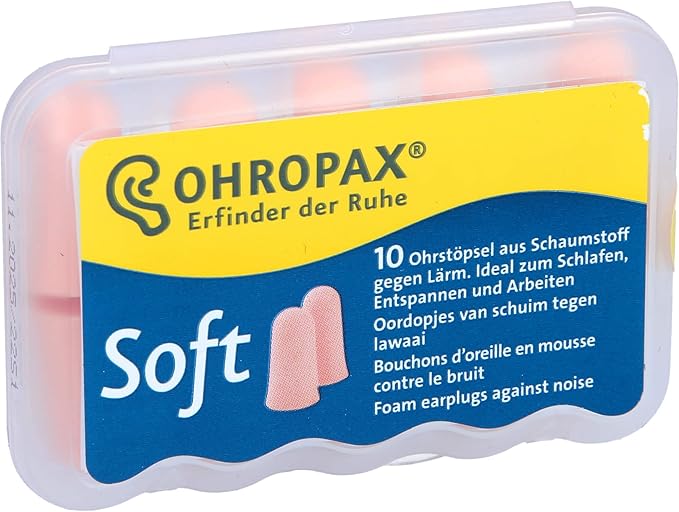 Ohropax Soft Foam Ear Plugs (10 Ear Plugs)