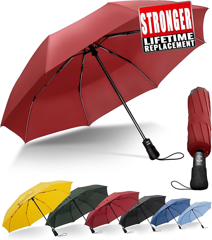 Travel Compact Umbrella Windproof - Portable Automatic for Rain, Folding Umbrella for Men and Women, Portable 210T Fabric