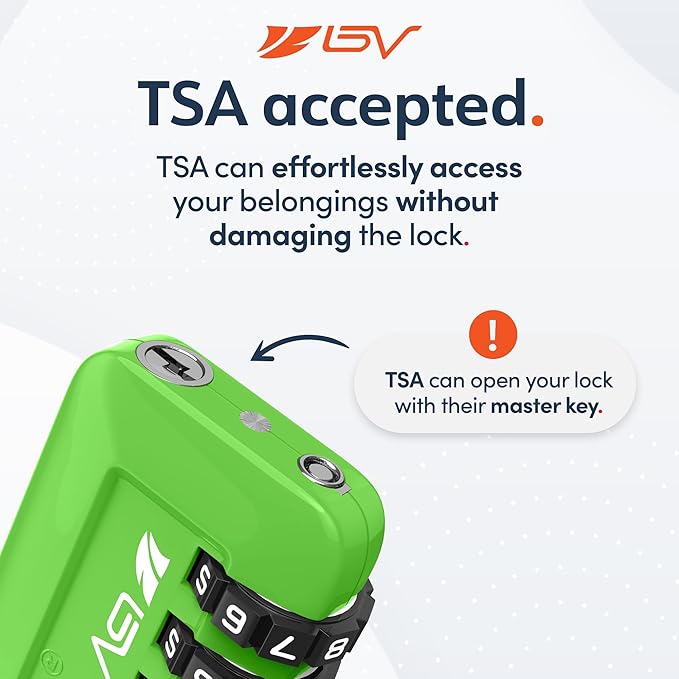 TSA Accpeted Luggage Travel Lock, Set-Your-Own Combination Lock for School Gym, Golf Bag, Locker, Luggage Suitcase Baggage Locks, Filing Cabinets, Toolbox, Case (Green, 2 Pack)