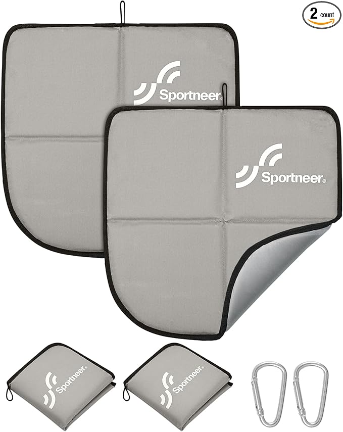 Sportneer Sitting Pad: Lightweight Waterproof Folding Seat Pad for Backpacking, 15.75'' x 15.75'' Portable Camping Seat Mat for Hiking, Picnics Beach & Outdoor Use, 0.13lbs