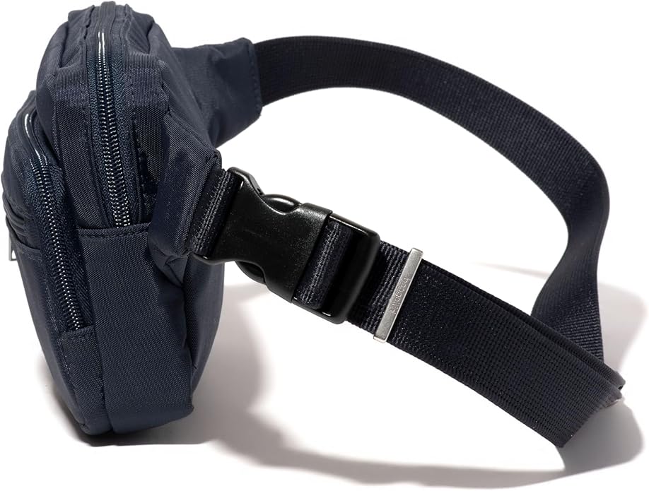 Baggallini Securtex Anti-theft Belt Bag 8.8"x5.5" Crossbody Fanny Pack for Women RFID Wallet Locking Zipper Travel Purse