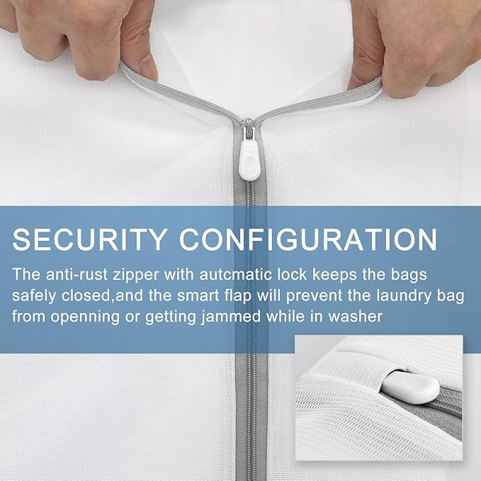 Muchfun 4Pcs Durable Fine Mesh Laundry Bags for Delicates 12 x 16 Inches (4 Medium)