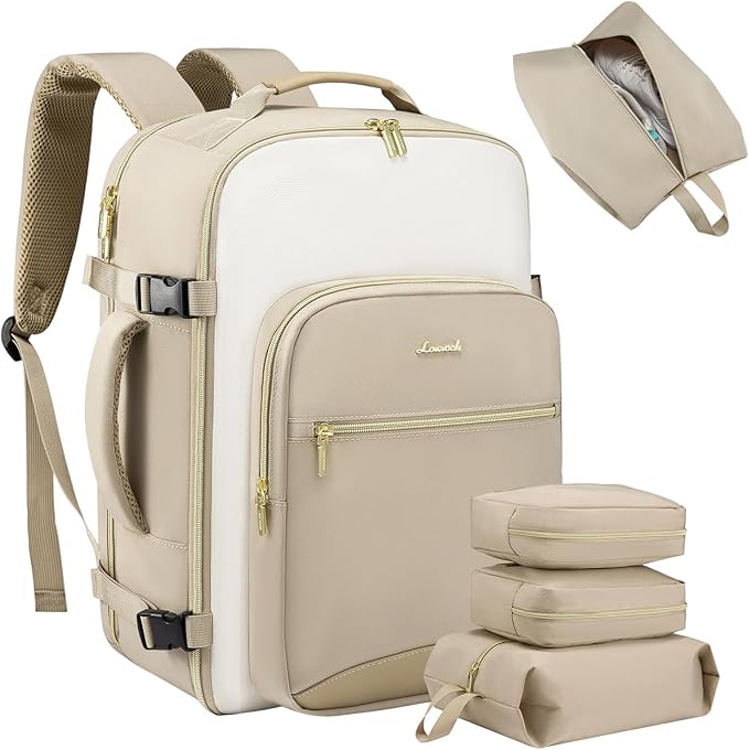 LOVEVOOK 40L Large Travel Backpack for Women Men, 17 Inch Carry on Backpack for Traveling on Airplane, Personal Item Travel Bag Airline Approved, Business Causal Weekender Backpacks
