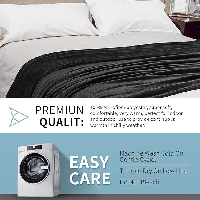 EIUE Comfortable Flannel Fleece Blanket,2 Packs Throw Size Lightweight Nap Quilt Blanket for Home,Office and Outdoor Travel,for Adults and Kids.(2 Packs,40x60 inch)