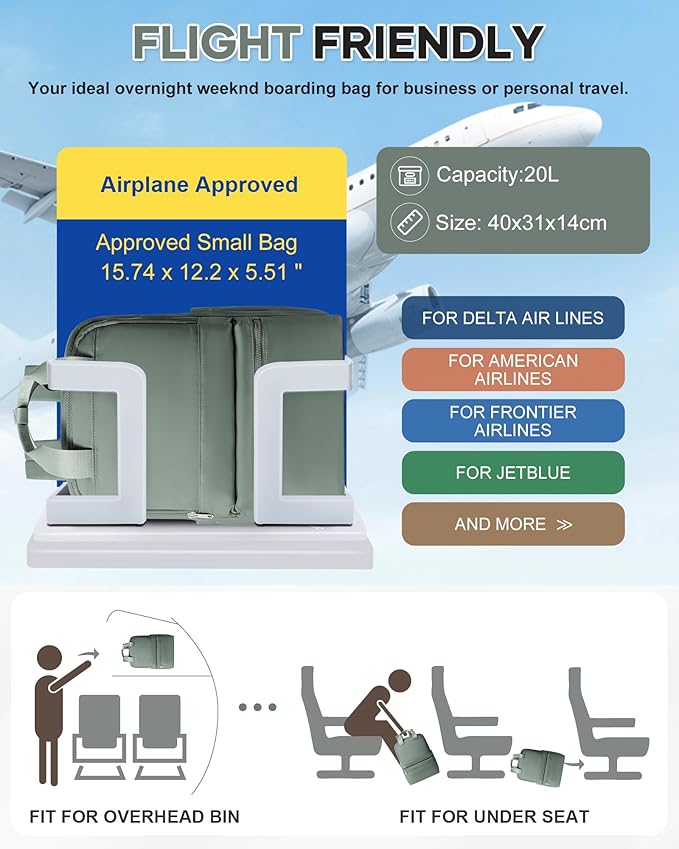 wepadre Small Travel Backpack for Women Men Personal Item Travel Bag Carry on Backpack for Travel Carry on Luggage