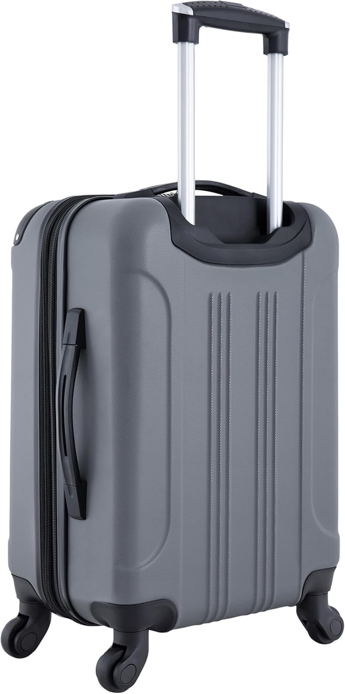 Travelers Club Chicago Hardside Expandable Spinner Luggage, Charcoal, 22" Carry-On