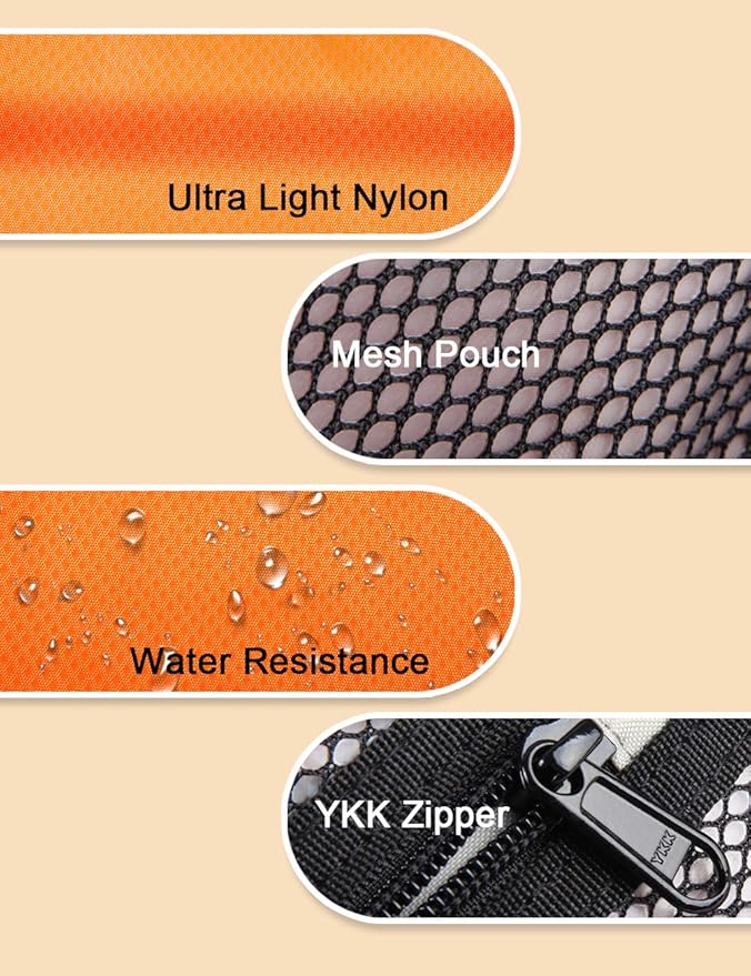 GOX Travel Toiletry Bag Dopp Kit Case for Men Multifunction Packing Organizer Pouch(Orange/Grey)