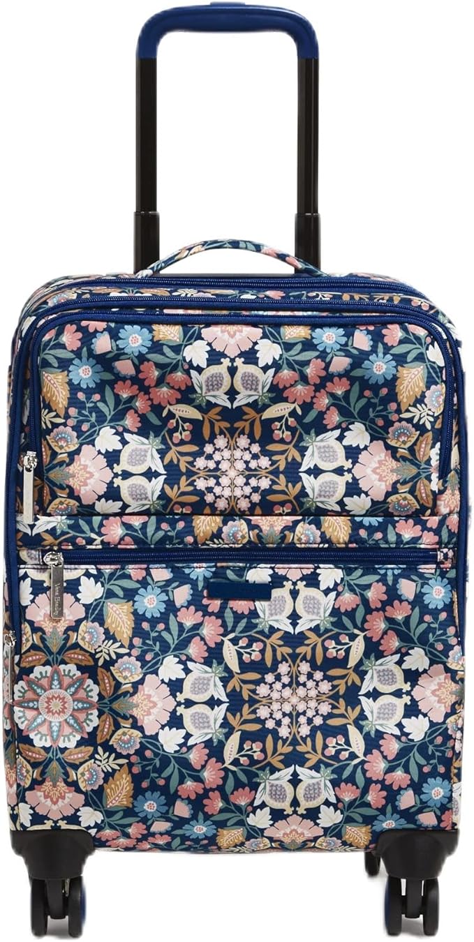 Vera Bradley Women's Softside Rolling Suitcase Luggage, Enchanted Mandala Blue, 22" Carry On