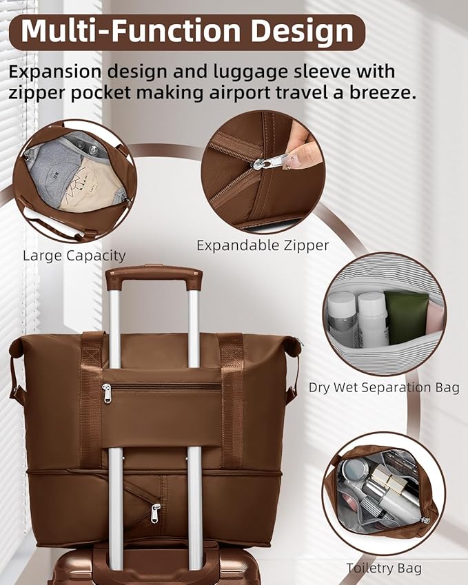 LARVENDER Carry on Luggage 22x14x9 Airline Approved, Expandable 20 Inch Hardside Suitcase with Wheels TSA Lock, PC+ABS Lightweight Carry on Suitcases for Women and Men, Maple (20/DB/TB)