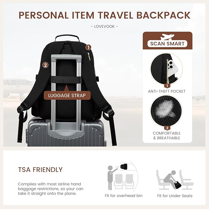 LOVEVOOK Laptop Backpack for Women with Pouch Pocket for Large Capacity Cup,18 Inch Laptop Computer Bag Travel Backpack Purse,Waterproof Work Business Backpack College Teacher Bags,Grayish Purple