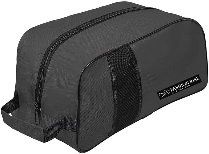 Waterproof Sports Boot/Shoe/Travel Bag for Football Cricket Rugby Golf Toiletry Gym for Boy/Girl Men/Women (Grey)