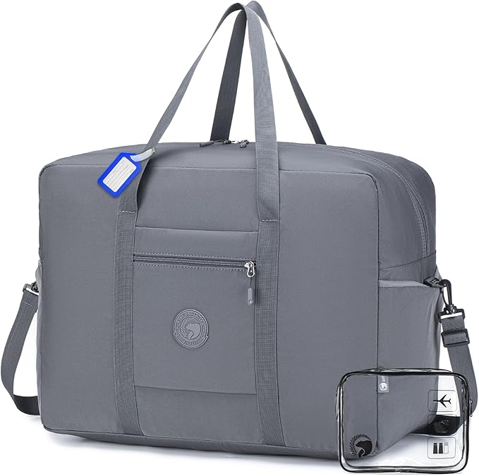Carry On Luggage 22x14x9 Airline Approved,Lightweight Duffle Bag for Travel, Waterproof Weekender Overnight Bags for Traveling Airplane for Women and Men 40L