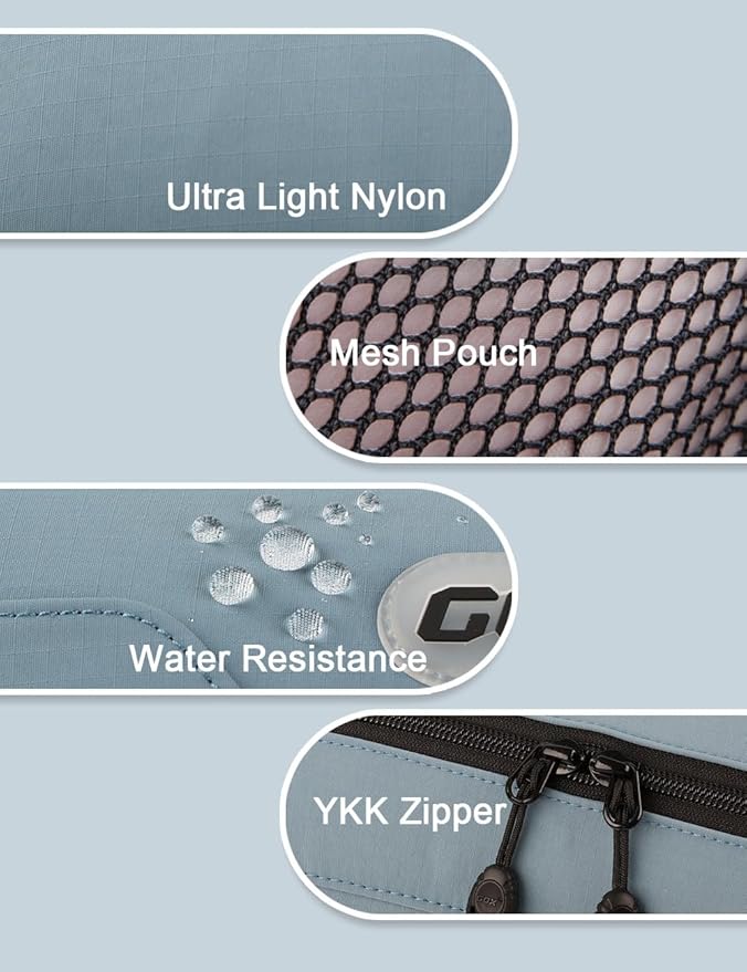GOX Travel Toiletry Bag Dopp Kit Case for Men Multifunction Packing Organizer Pouch (Haze Blue)