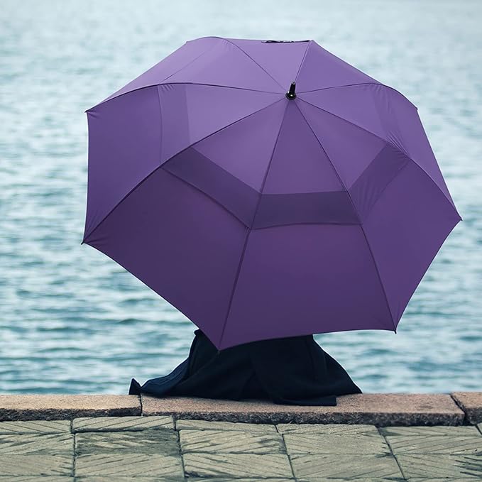 G4Free 47/54/62/68/72 Inch Automatic Open Golf Umbrella Oversize Extra Large Double Canopy Vented Windproof Waterproof Stick Umbrellas