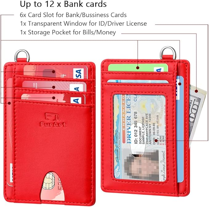 FurArt Slim Minimalist Wallet, Front Pocket Wallets, RFID Blocking, Credit Card Holder for Men