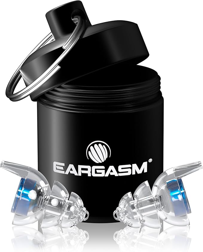 Eargasm Smaller Ears Blue Earplugs for Concerts, Festivals, Musicians, Night-Life, Motorcycle Hearing Protection - Reusable Ear Plugs for Small Ear Canals, High Fidelity Noise Reduction up to 21 dB