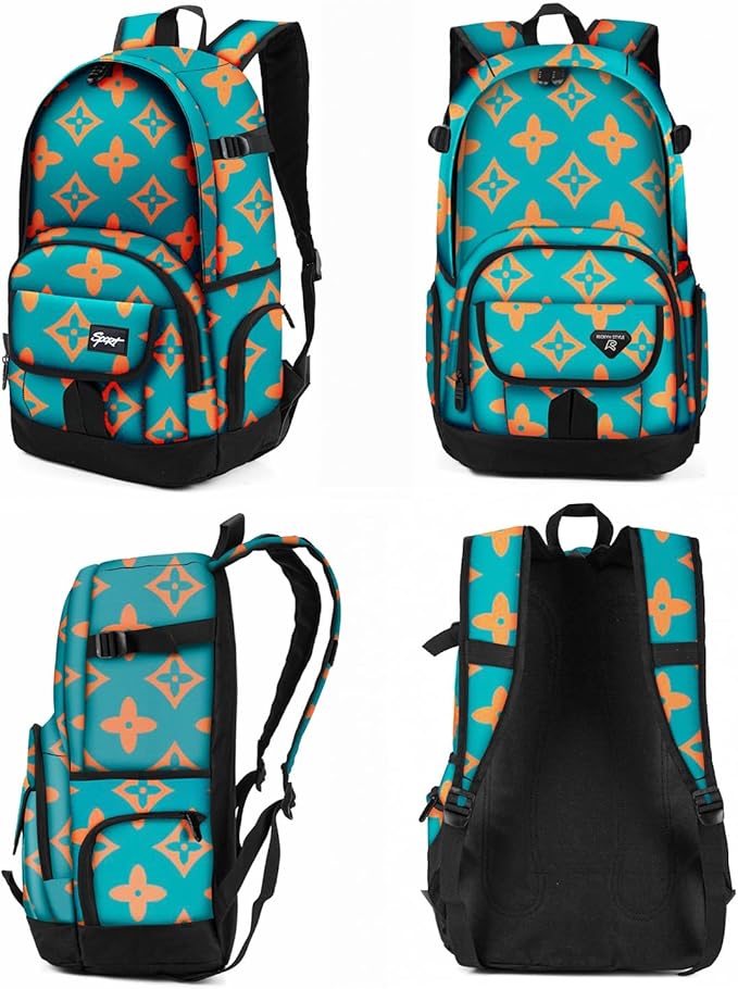 rickyh style School Backpack Travel Bag for Men & Women Lightweight College Back Pack with Laptop Compartmen
