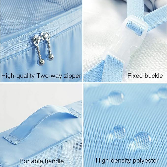 Travel Packing Cubes 8 Pcs Set, Luggage Packing Organizers with Shoe Bag and Toiletry Bag