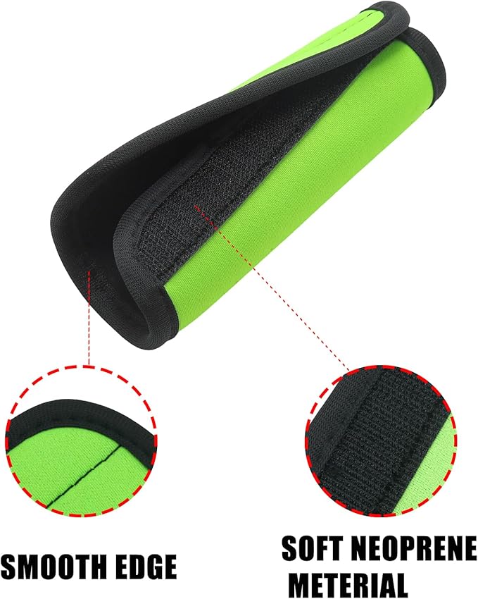 2pcs Light Green Luggage Handle Wraps for Suitcase- Soft Suitcase Handle Covers for Travel Accessories（ Bright Color for Suitcase Tags Identifiers ）