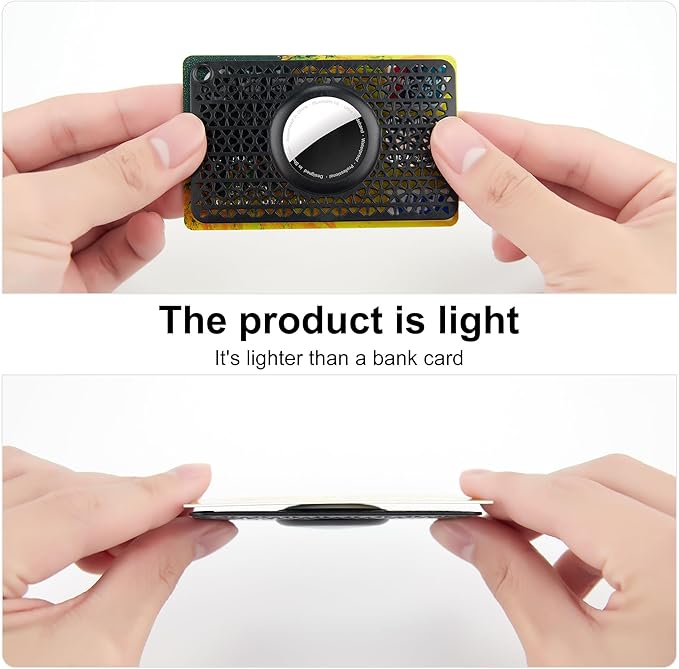 [Ultra Thin] for Airtag Wallet Holder 2 Pack, Airtag Holder, 0.1 inch Thickness, Airtag Wallet Case Slim Thin Card Case for Purse, Handbag, Backpack Wallet, Clutch (Black)