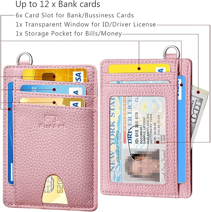 FurArt Slim Minimalist Wallet, Front Pocket Wallets, RFID Blocking, Credit Card Holder for Men