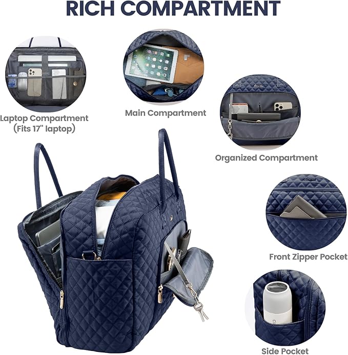 LOVEVOOK Travel Duffle Bag - Women's Weekender Carry On Overnight Laptop & Gym Bag With Toiletry/Shoe Pocket, Hospital Labor Bag