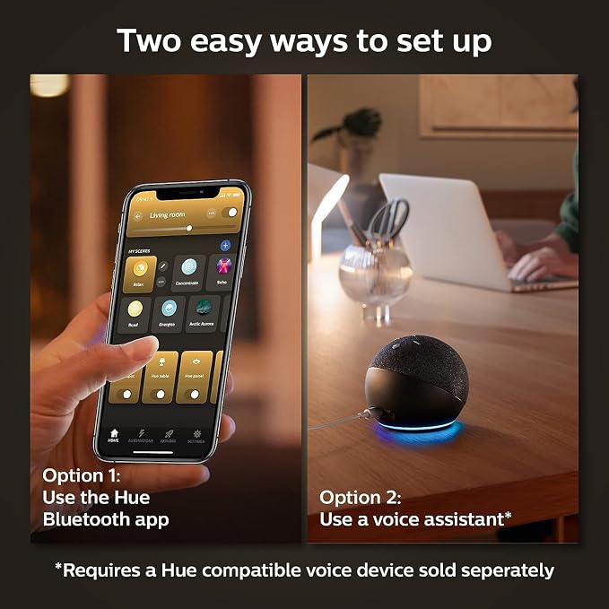 Philips Hue 7W ST19 White Ambiance LED Smart Vintage Edison Filament Bulb, Warm - Pack of 1 - E26 - Control with App - Compatible with Alexa, Google Assistant and Apple HomeKit