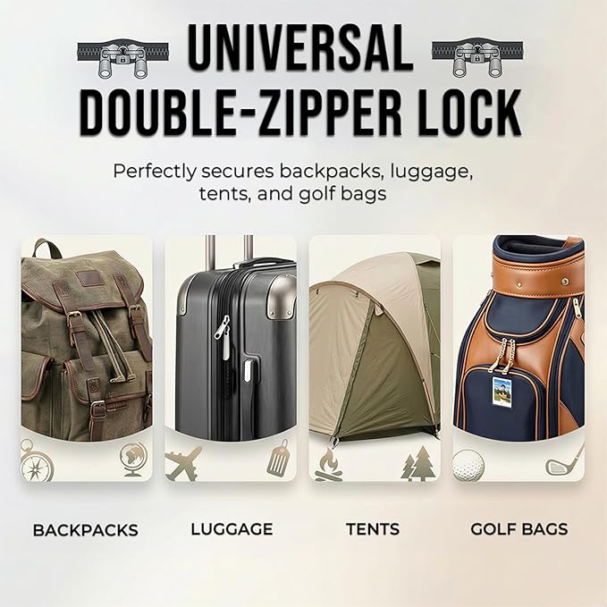 TRAVOCE TSA Approved Luggage Locks - Heavy Duty 3 Digit Combination Cable Lock, Search Alert for Suitcases, Backpacks, Golf Bags, Tents, Violin and Camera Cases, 2 Pack, Black