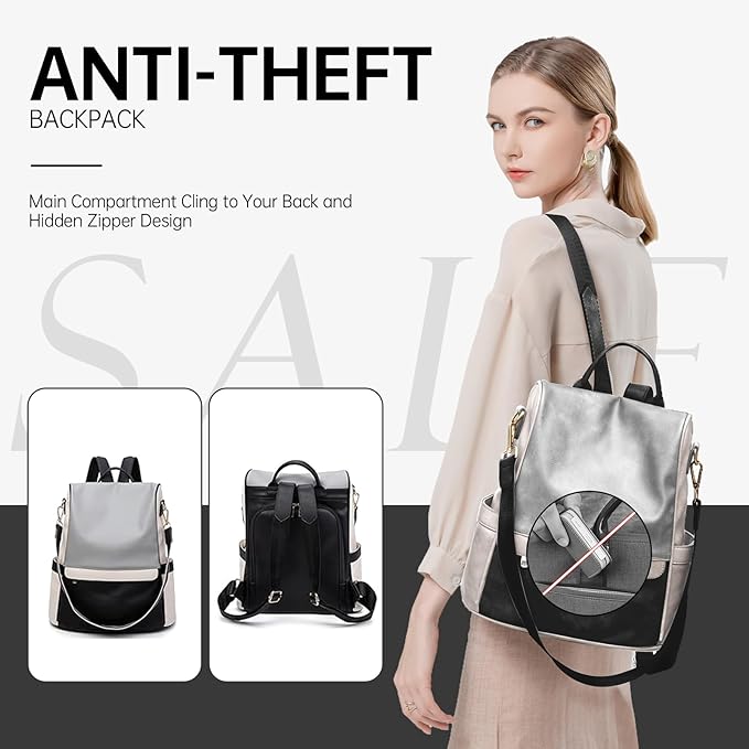 CHERUTY Women Backpack Purse PU Leather Anti-theft Casual Shoulder Bag Fashion Ladies Satchel Bags