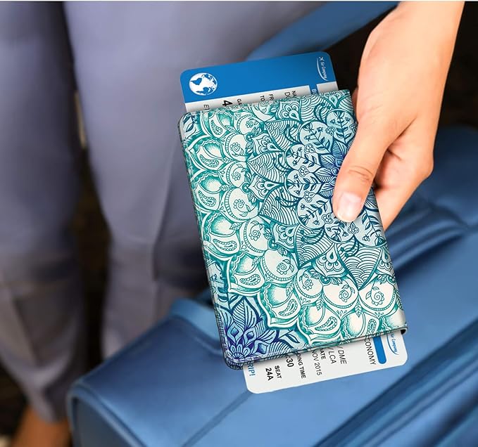 FINTIE Passport Holder, Slim Travel Wallet RFID Blocking Card Case Cover Passport Cover Protector Essentials with Credit Card Slots for Women/Men | Slim, RFID Blocking, Card Case Cover, Essentials, Credit Card Slots