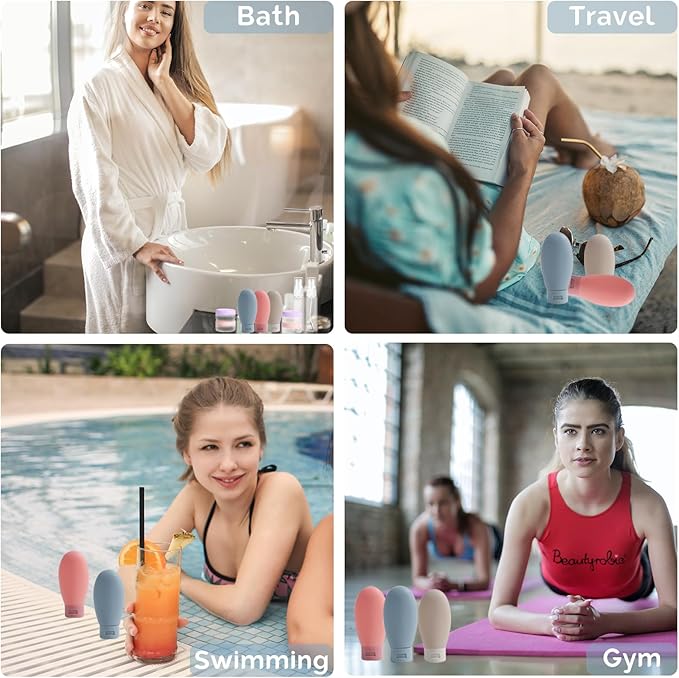 20 Pack Travel Bottles Set for Toiletries, TSA Approved Leak Proof Travel Size Containers Kit Portable Refillable Travel Accessories for Shampoo Conditioner Lotion Liquids (Multicolor A)
